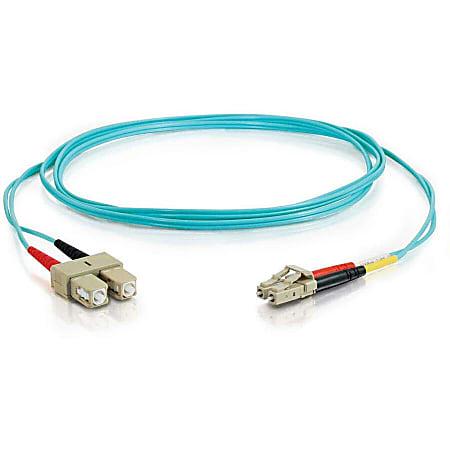 10Gb Duplex Multimode 50/125 OM3 LSZH Fiber Patch Cable, (LC/LC) - Aqua, 20M (65-ft)