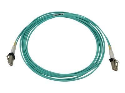 400G Multimode 50/125 OM3 Switchable Fiber Optic Cable (Duplex LC-PC M/M), LSZH, Aqua, 1 m (3.3 ft.)