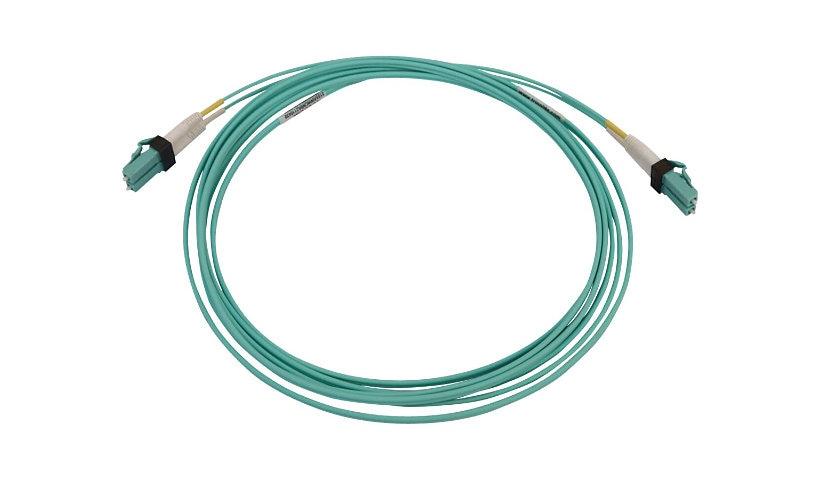 [N820X-01M-OM4] 400G Multimode 50/125 OM4 Switchable Fiber Optic Cable (Duplex LC-PC M/M), LSZH, Aqua, 1 m (3.3 ft.)