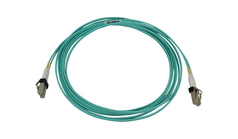 [N820X-05M] 400G Multimode 50/125 OM3 Switchable Fiber Optic Cable (Duplex LC-PC M/M), LSZH, Aqua, 5 m (16.4 ft.)