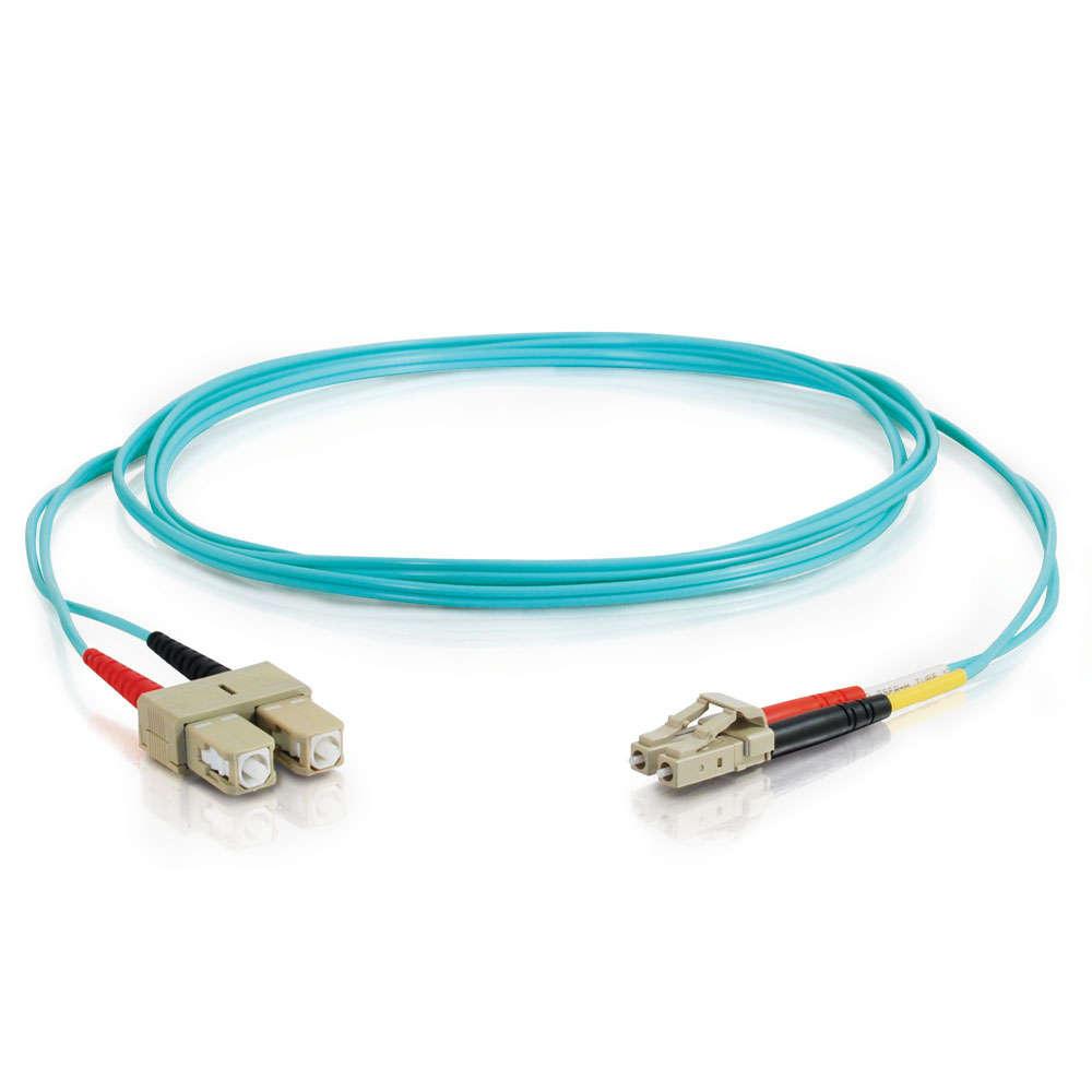 [N844B-02M-12-P] 40/100/400G Multimode 50/125 OM3 Fiber Optic Cable (12F MTP/MPO-PC F/F), LSZH, Aqua, 2 m (6.6 ft.)