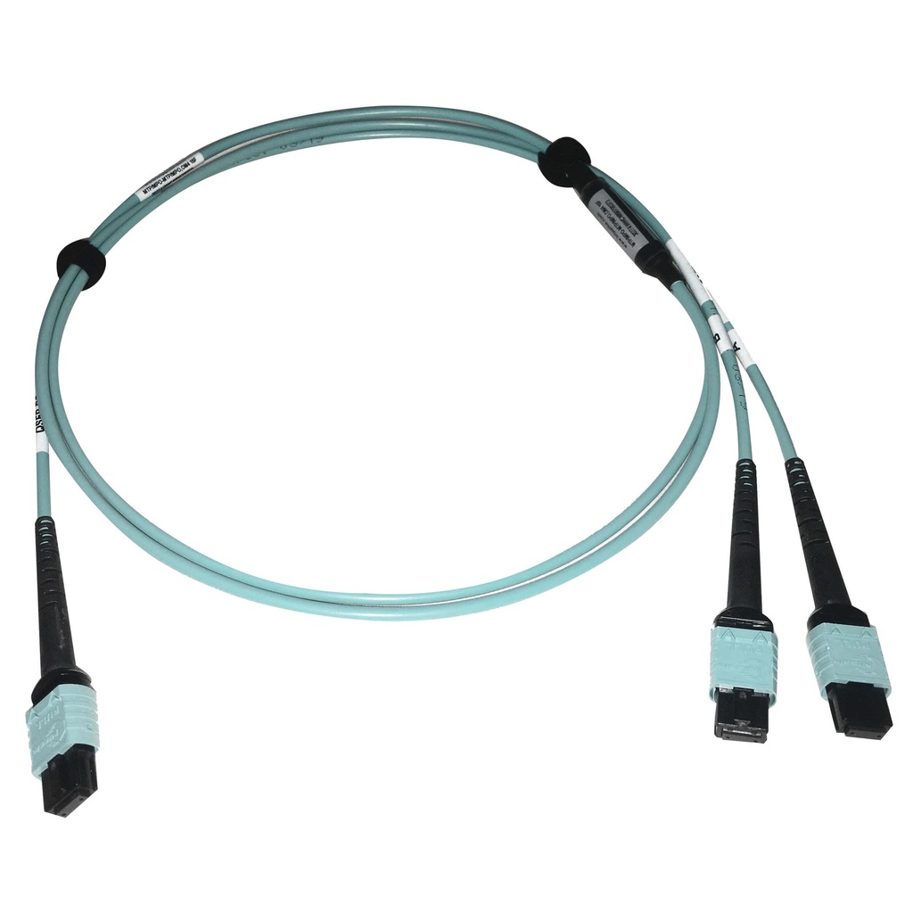 [N846B-10M-24-P] 40/100/400G Multimode 50/125 OM3 Fiber Optic Cable (24F MTP/MPO-PC F/F), LSZH, Aqua, 10 m (32.8 ft.)