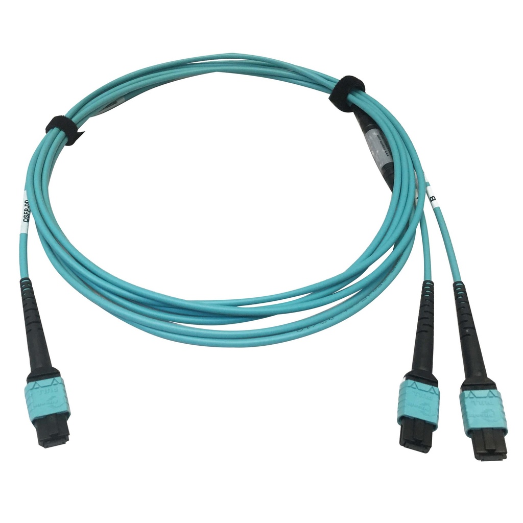 [N846B-15M-24-P] 40/100/400G Multimode 50/125 OM3 Fiber Optic Cable (24F MTP/MPO-PC F/F), LSZH, Aqua, 15 m (49.2 ft.)