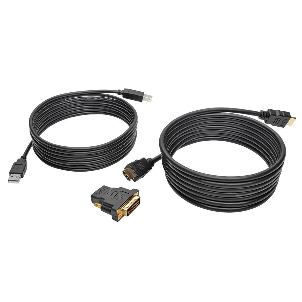 [P782-010-DH] HDMI/DVI/USB KVM Cable Kit, 10 ft. (3.05 m) - USB 2.0, 4K 60Hz