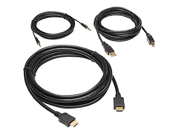 [P782-010-HA] HDMI KVM Cable Kit - 4K HDMI, USB 2.0, 3.5 mm Audio (M/M), Black, 10 ft. (3.05 m)