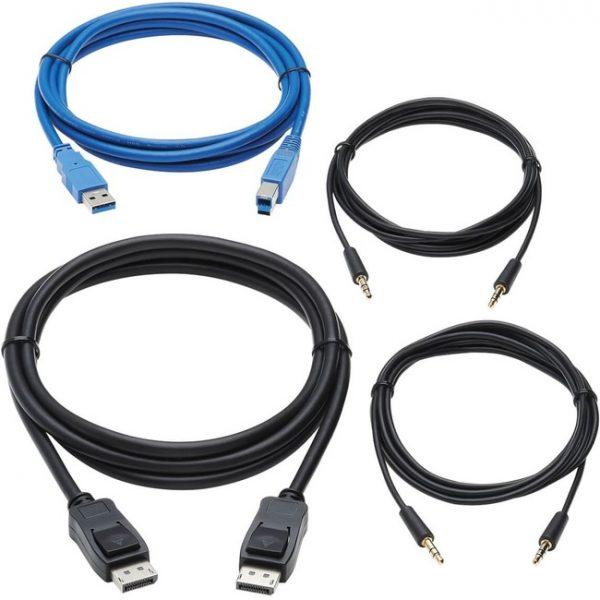[P785-DPKIT06] DisplayPort KVM Cable Kit for Tripp Lite B005-DPUA2-K and B005-DPUA4 KVM, 4K DP, USB 3.2, 3.5 mm, 6 ft. (1.83 m)