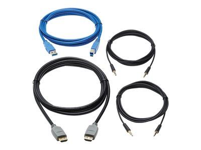 [P785-HKIT06] HDMI KVM Cable Kit for Tripp Lite B005-HUA2-K and B005-HUA4 KVM, 4K HDMI, USB 3.2 Gen 1, 3.5 mm, 6 ft. (1.83 m)