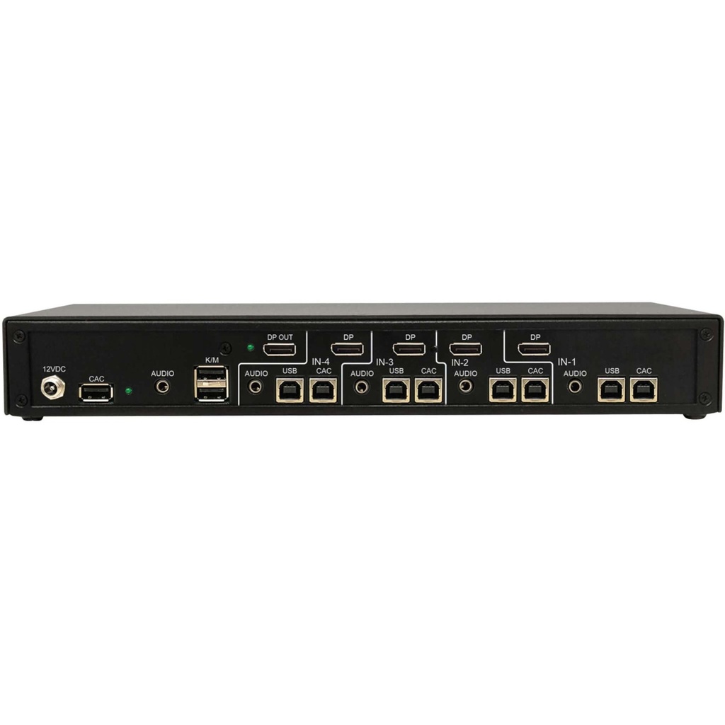 [B002-DP1A4-N4] Secure KVM Switch, 4-Port, Single Head, DisplayPort to DisplayPort, 4K, NIAP PP4.0, Audio