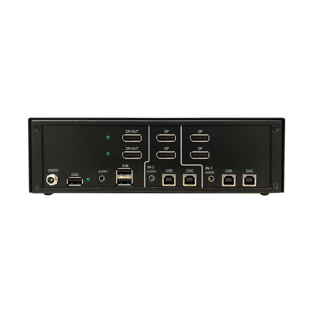 [B002-DP2AC2-N4] Secure KVM Switch, 2-Port, Dual Head, DisplayPort to DisplayPort, 4K, NIAP PP4.0, Audio, CAC