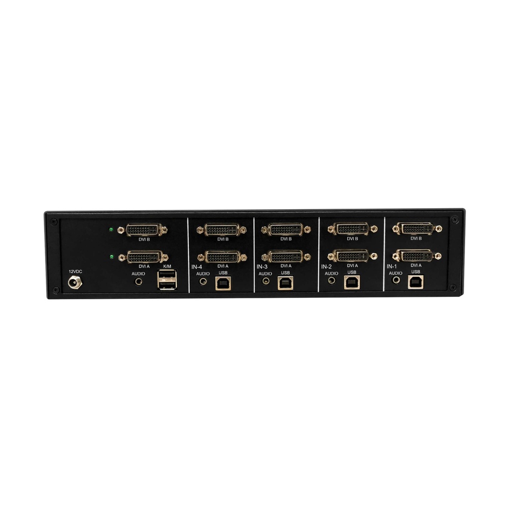 [B002-DV2A4-N4] Secure KVM Switch, 4-Port, Dual Head, DVI to DVI, NIAP PP4.0, Audio