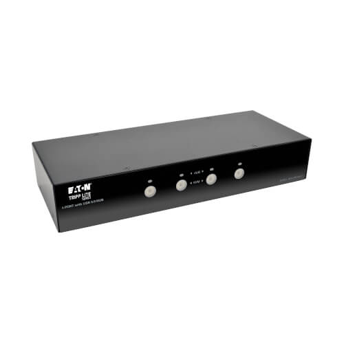 [B004-DPUA4-K] 4-Port DisplayPort KVM Switch with Audio, Cables and USB 3.0 SuperSpeed Hub