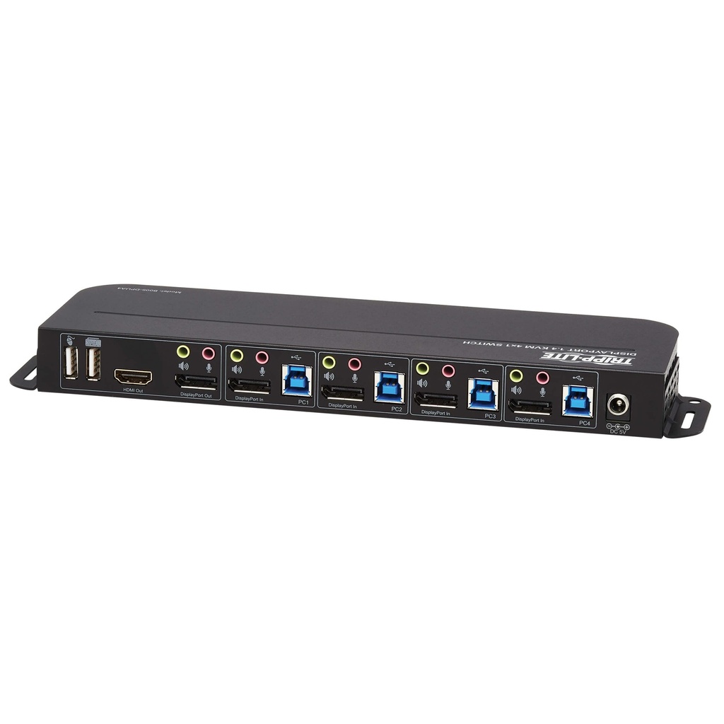 [B005-DPUA4] 4-Port DisplayPort/USB KVM Switch - 4K 60 Hz, HDR, HDCP 2.2, IR, DP 1.4, USB Sharing