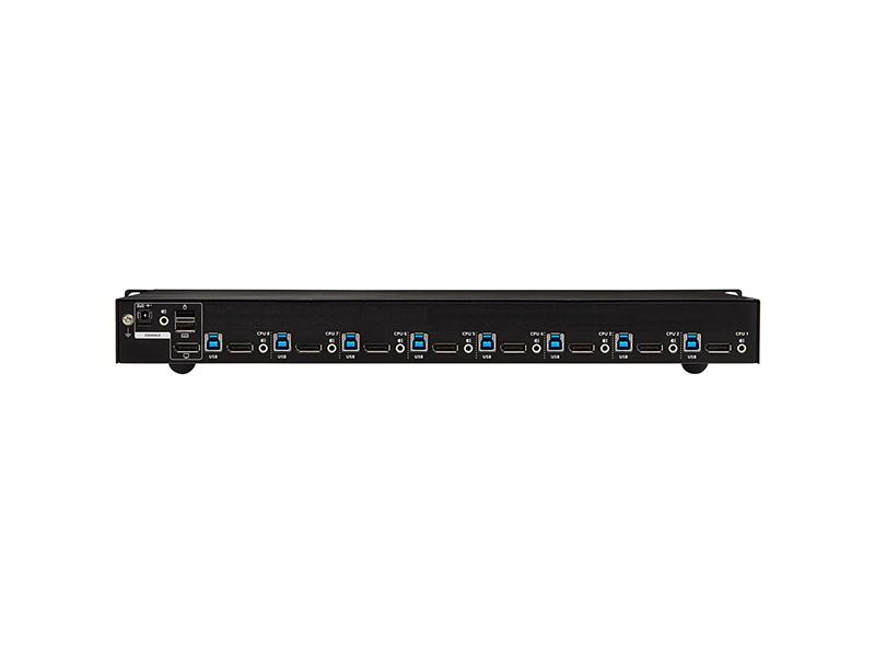 [B024-DPU08] 8-Port DisplayPort/USB KVM Switch with Audio/Video and USB Peripheral Sharing, 4K 60 Hz, 1U Rack-Mount