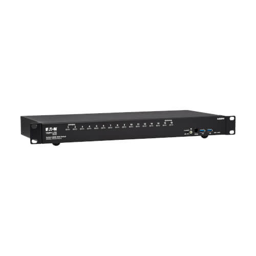 [B024-H4U16] 16-Port 4K HDMI/USB KVM Switch - 4K 60 Hz Video/Audio, USB Peripheral Sharing, 1U Rack-Mount