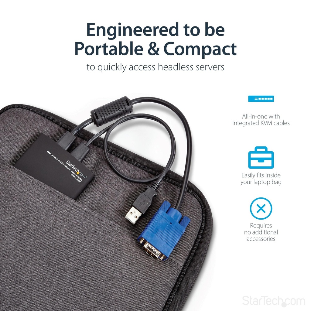 [B032-VU1] KVM Console to USB 2.0 Portable Laptop Crash Cart Adapter with File Transfer and Video Capture, 1920 x 1200 @ 60 Hz