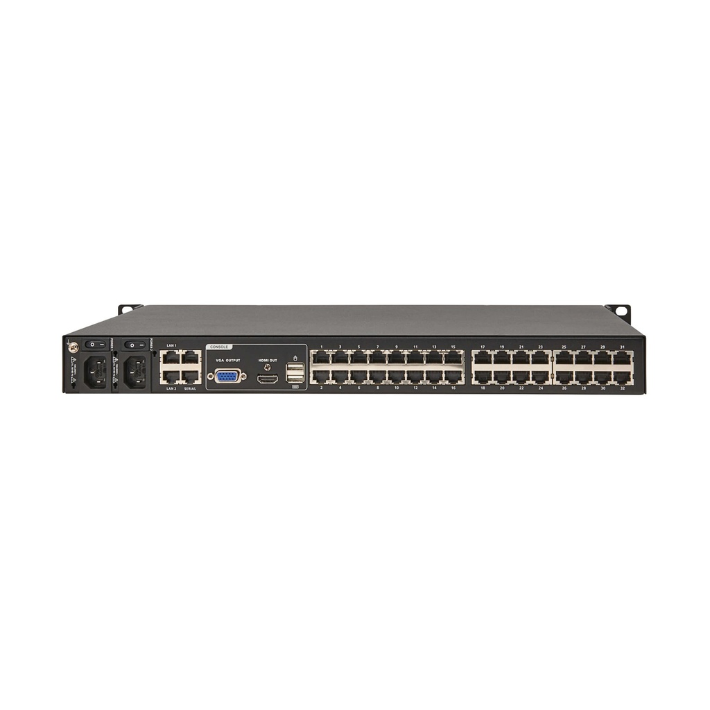[B064-032-01-IPH] 32-Port Cat5e KVM over IP Switch - Virtual Media, 1 Remote/1 Local User, HDMI Output, 1U Rack-Mount, TAA
