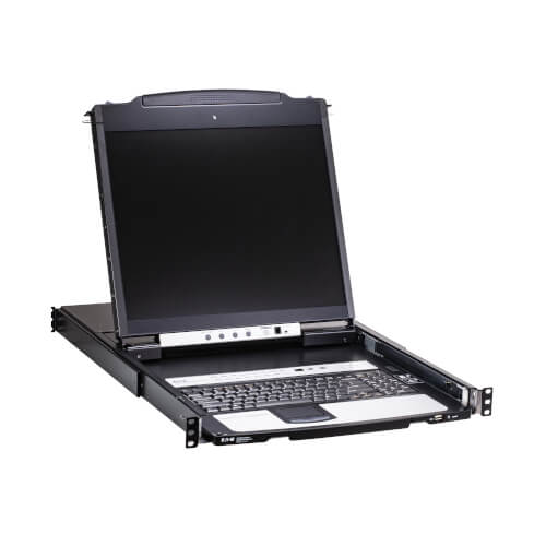 [B064C-16-1-IP] NetDirector 16-Port Cat5 KVM over IP Switch - 19 in. LCD, 1 Remote/1 Local User, 1U Rack-Mount, 