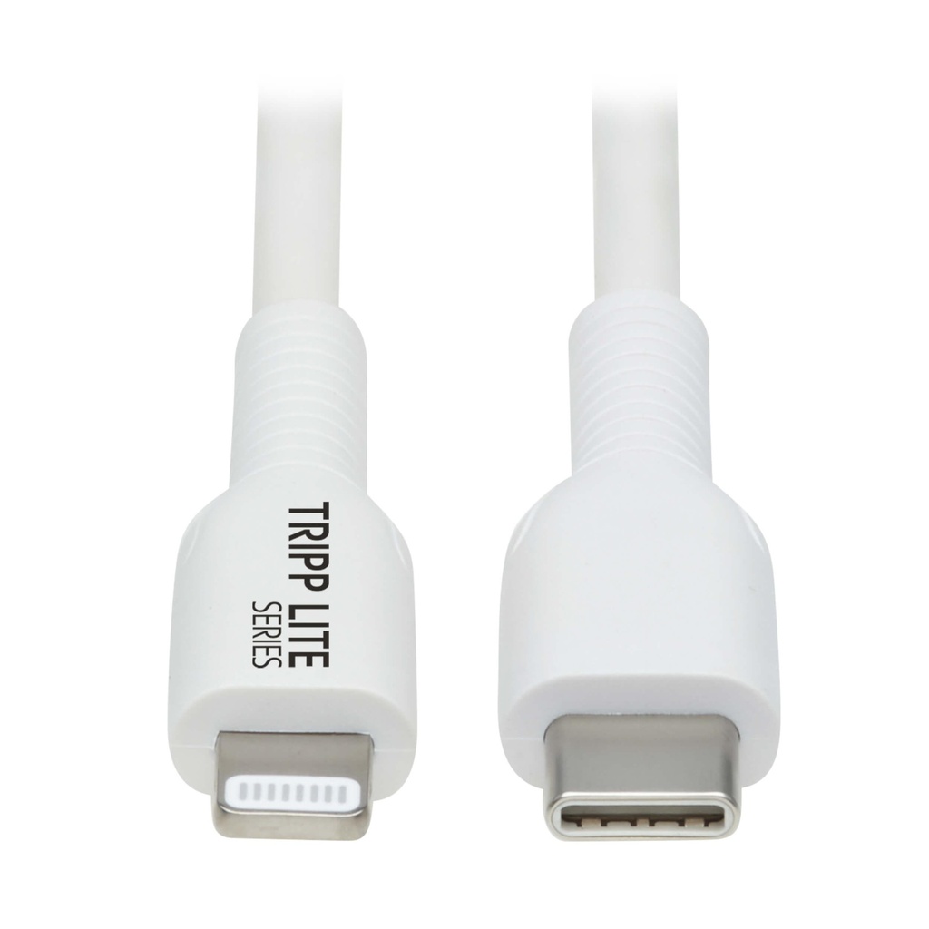 Safe-IT USB-C to Lightning Sync/Charge Antibacterial Cable (M/M), MFi Certified, White, 2 m (6.6 ft.)