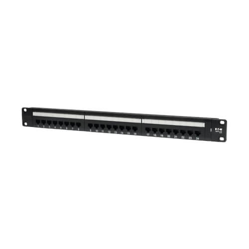[N052-024] 24-Port 1U Rack-Mount Cat5e 110 Patch Panel, 568B, RJ45 Ethernet, TAA
