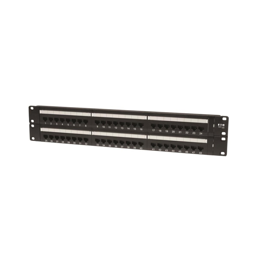 [N052-048] 48-Port 2U Rack-Mount Cat5e 110 Patch Panel, 568B, RJ45 Ethernet, TAA