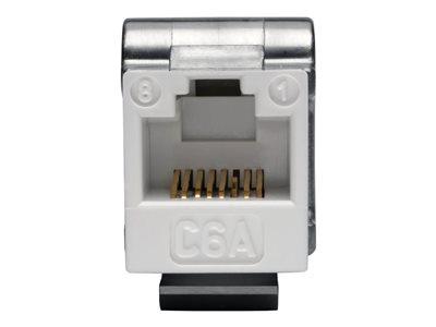 [N238-001-WH-6A] Cat6a 110-Style Punchdown RJ45 Keystone Jack, White, TAA