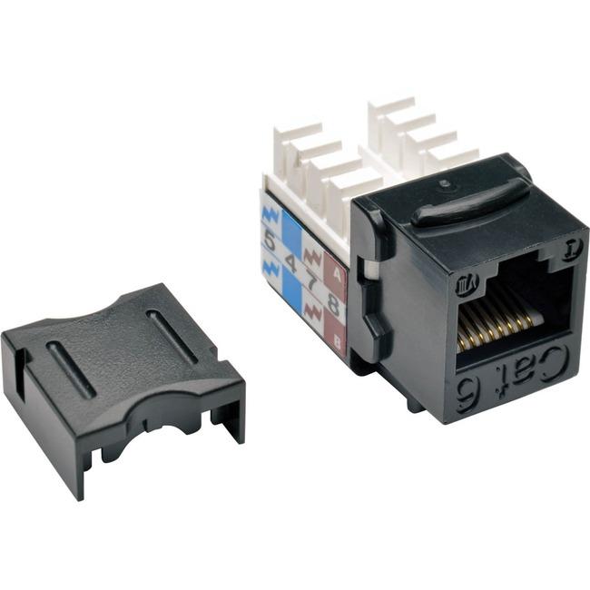 [N238-010-BK] Cat6/Cat5e 110 Style Punch Down Keystone Jack - Black, 10-Pack, TAA