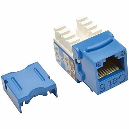 [N238-025-BL] Cat6/Cat5e 110 Style Punch Down Keystone Jack - Blue, 25-Pack, TAA