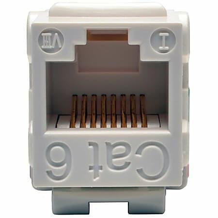 [N238-025-WH] Cat6/Cat5e 110 Style Punch Down Keystone Jack - White, 25-Pack, TAA