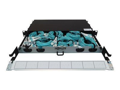 [N48M-6L8L-10] Preloaded Fiber Panel, 1U - 6x (4x LC/LC Duplex M/M) 8F Trunk Cables, OM4 Multimode, 10 m (32.8 ft.)