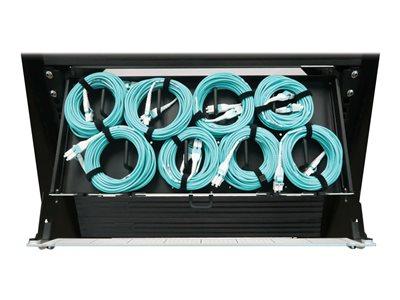 [N48M-8L2L-10] Preloaded Fiber Panel, 1U - 8x LC/LC Duplex Cables (M/M), OM4 Multimode, 10 m (32.8 ft.)