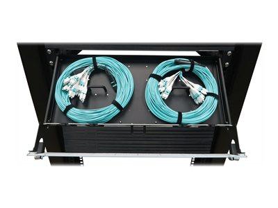 [N48S-2M24L12-10] Preloaded Fiber Panel, 1U - 2x (24F MTP/MPO-APC to 12x LC Duplex F/M) 24F Trunk Cables, OS2 Singlemode, 10 m (32.8 ft.)