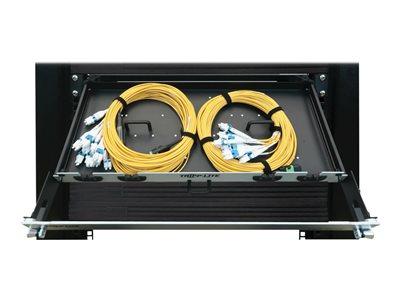 [N48S-2M24L12-20] Preloaded Fiber Panel, 1U - 2x (24F MTP/MPO-APC to 12x LC Duplex F/M) 24F Trunk Cables, OS2 Singlemode, 20 m (65.6 ft.)