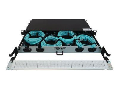 Preloaded Fiber Panel, 1U - 4x (3x8F MTP/MPO-APC F/F) 24F Trunk Cables, OS2 Singlemode, 10 m (32.8 ft.)