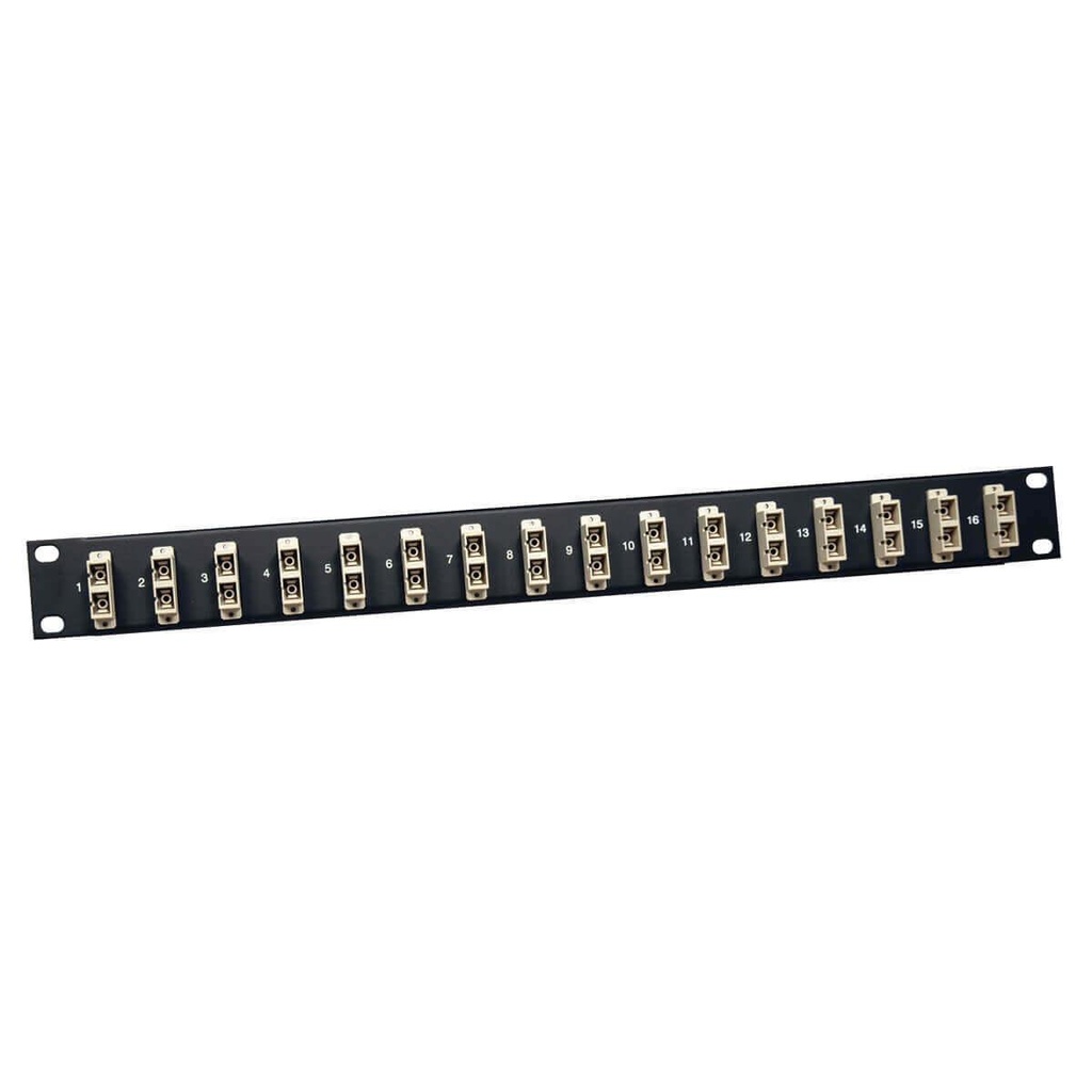 [N490-016-SCSC] 16-Port Fiber Patch Panel, 1U (SC/SC), Multimode or Singlemode