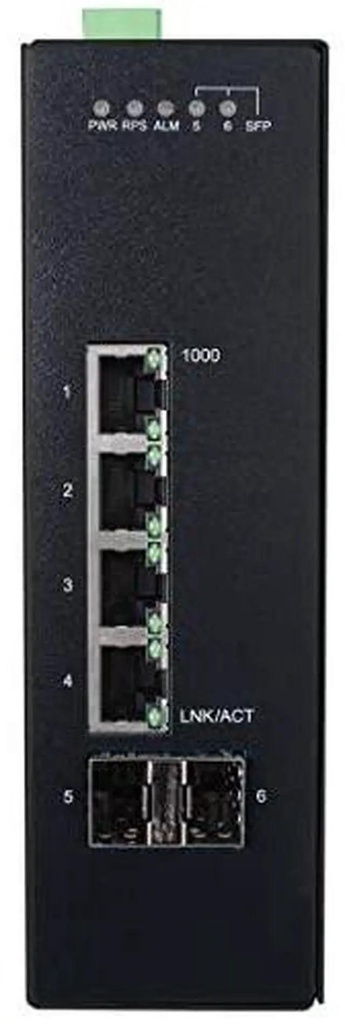 [NGI-S16] 16-Port Lite Managed Industrial Gigabit Ethernet Switch - 10/100/1000 Mbps, -10° to 60°C, DIN Mount