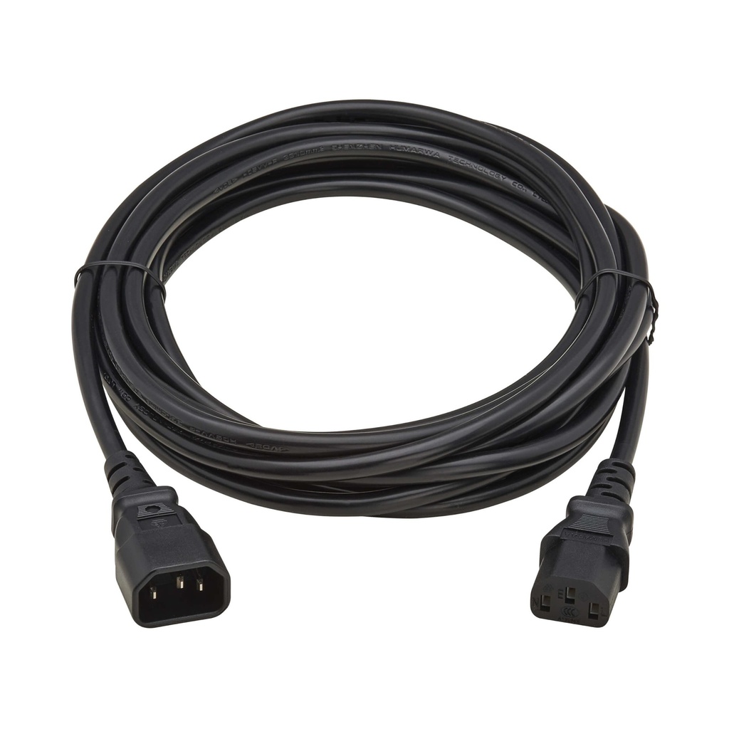 [P004-01M-EU] PDU Power Cord, C13 to C14 - 10A, 250V, H05VV-F, 1M (3.28 FT.), Black