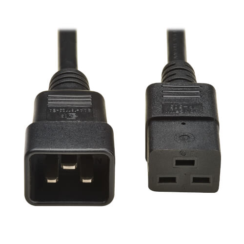 [P036-02M-EU] Power cable, C20 to C19, H05VV-F, 16A, 2M