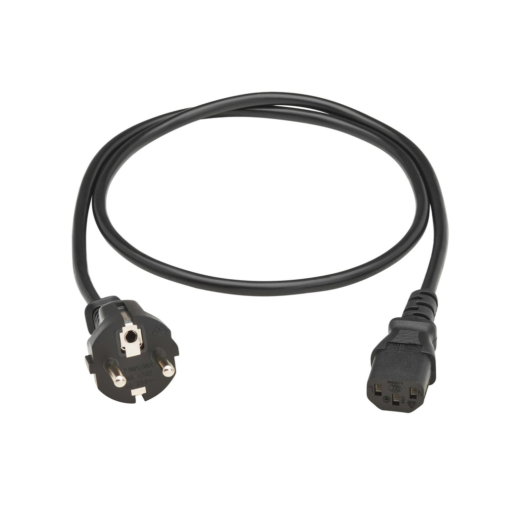 [P054-03M-EU] PDU Power Cord, C13 to Schuko (CEE 7/7) - 10A, 250V, H05VV-F, 3M, Black
