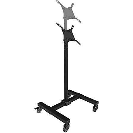 [DMC1342S] Mobile TV Stand - Height Adjustable, 13” to 42” TVs and Monitors, Locking Casters, Black