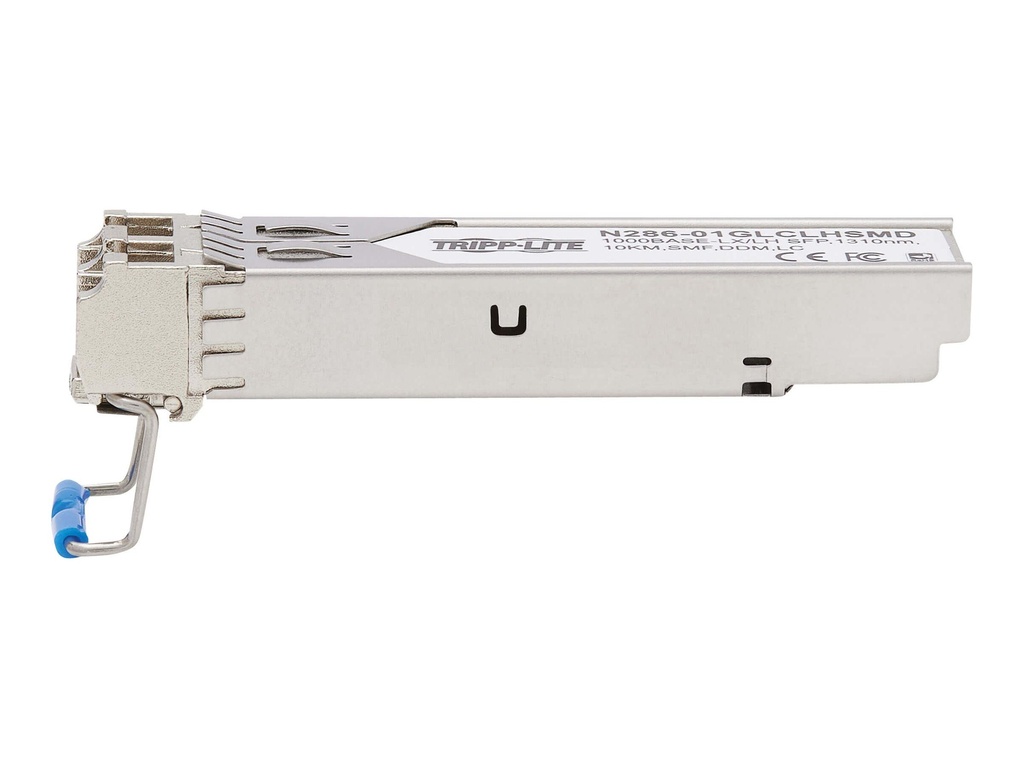 Tripp Lite series Cisco-Compatible GLC-LH-SMD SFP Transceiver - 10/100/1000Base-LX/LH, DDM, Singlemode LC, 1310 nm, 10 km