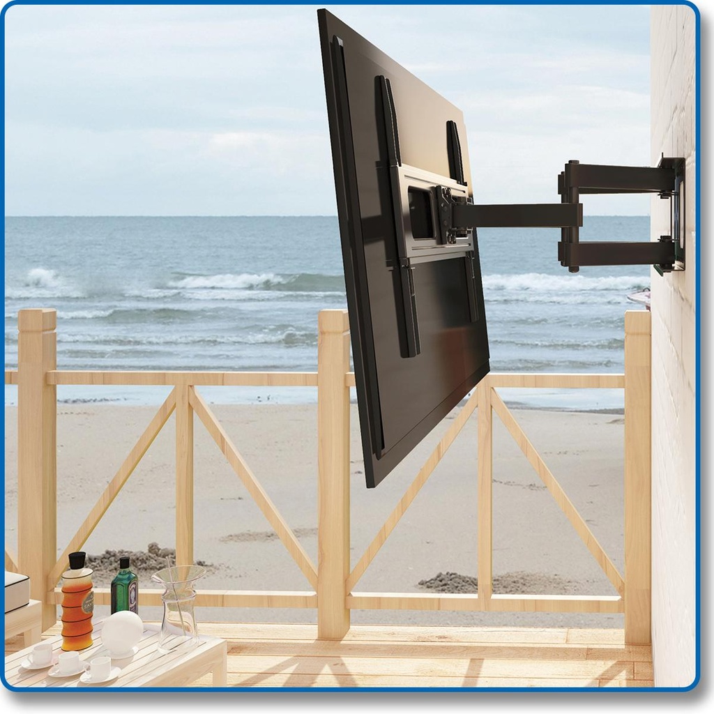 [DWM3780XOUT] Outdoor Full-Motion TV Wall Mount with Fully Articulating Arm for 37” to 80” Flat-Screen Displays