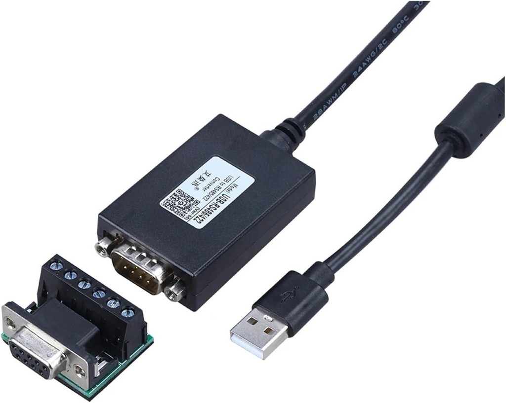USB to RS485/RS422 FTDI Serial Adapter Cable with COM Retention (USB-A to DB9 M/M), 30-in. (76.2 cm)