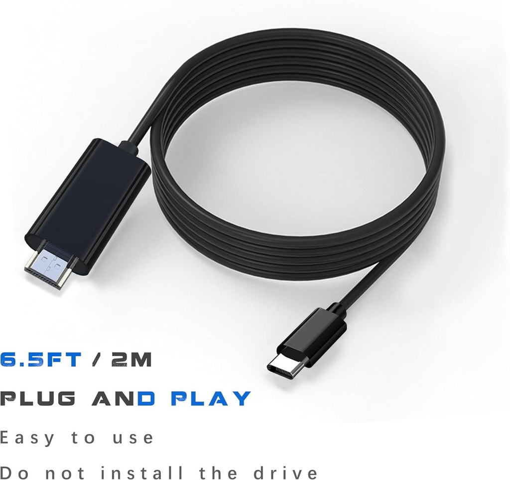[U444-006-H] USB-C to HDMI Active Adapter Cable (M/M), 4K, Black, 6 ft. (1.8 m)