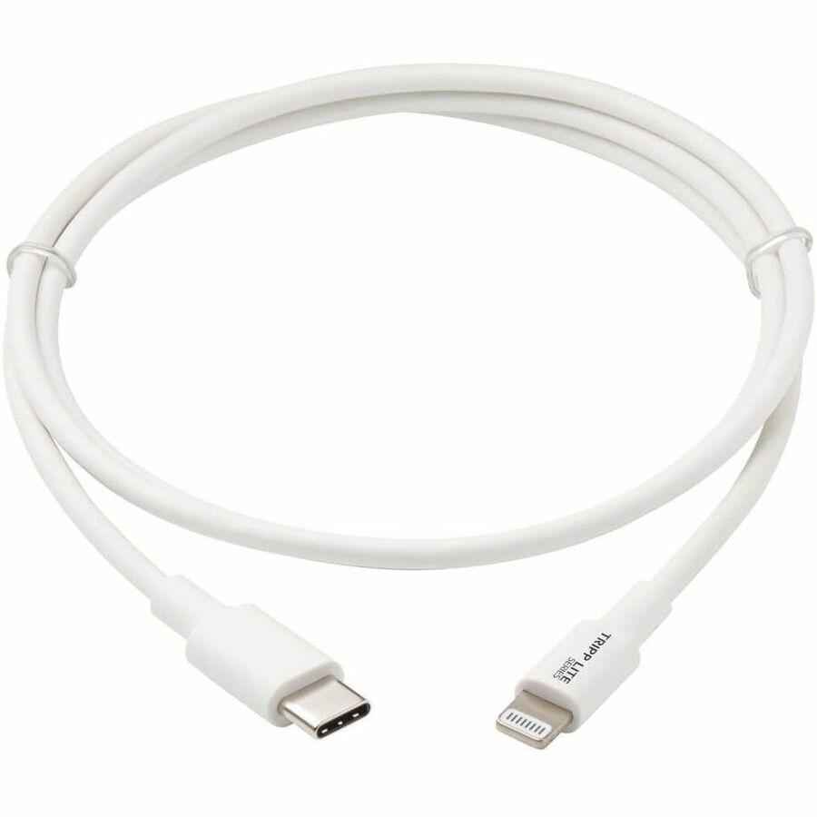 [M102-003-WH] USB-C to Lightning Sync/Charge Cable (M/M), MFi Certified, White, 3 ft. (0.9 m)