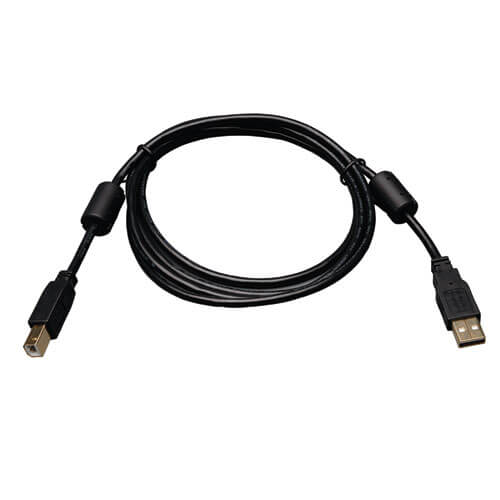 [U023-006] USB 2.0 A/B Cable with Ferrite Chokes (M/M), 6 ft. (1.83 m)