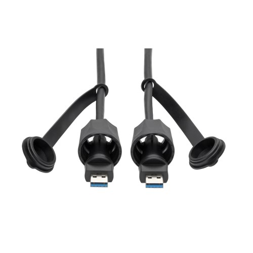 [U325-006-IND] USB-A Male to USB-A Male Cable, SuperSpeed, 3.0/3.1, Industrial, 6 ft. (1.83 m) - IP68, Shielded, TAA