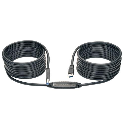 [U328-025] USB 3.0 SuperSpeed Active Repeater Cable (AB M/M), 25 ft. (7.62 m)