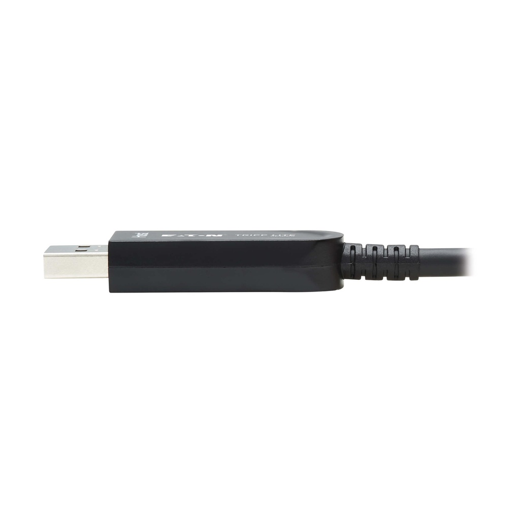 [U428F-15M-D321] USB-A to USB-C AOC Cable (M/M) - USB 3.2 Gen 2 Plenum-Rated Fiber Active Optical - Data Only, Backward Compatible, Black, 15 m
