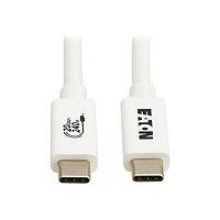 [U521-1P0M-WH20G] Tripp Lite series USB4 20Gbps Cable (M/M) - USB-C, 4K 60 Hz, 240W PD Charging, White, 2 m (6.6 ft.)