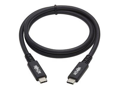 [U521-1P2M-BK] Tripp Lite series USB4 40Gbps Cable (M/M) - USB-C, 8K 60 Hz, 240W PD Charging, Black, 1.2 m (4 ft.)